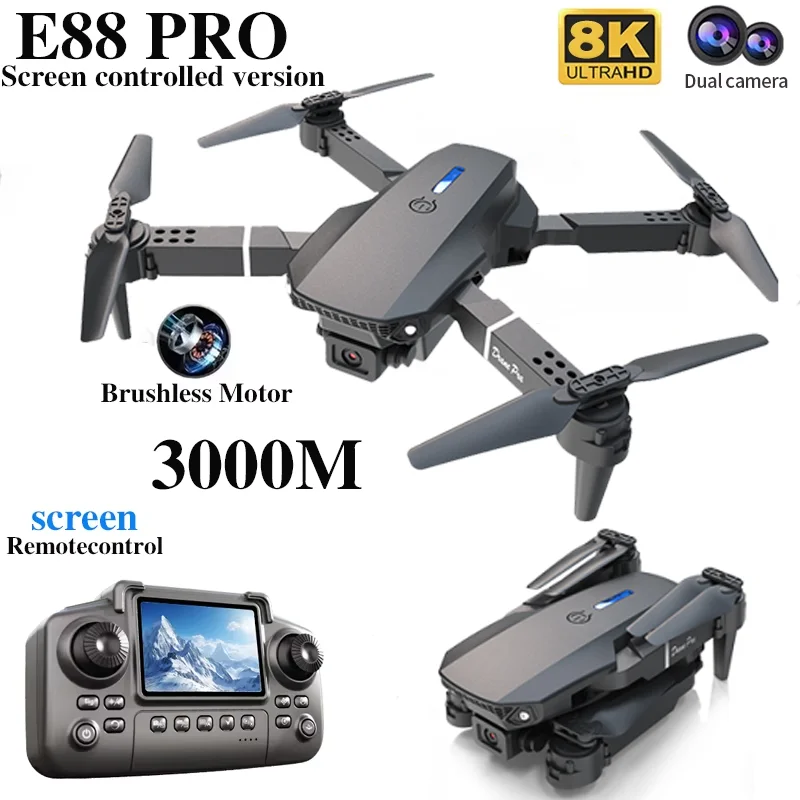 Profesyonel E88 PRO Drone, Ekr - Drone Camera Mount incelemesi ve fiyatı