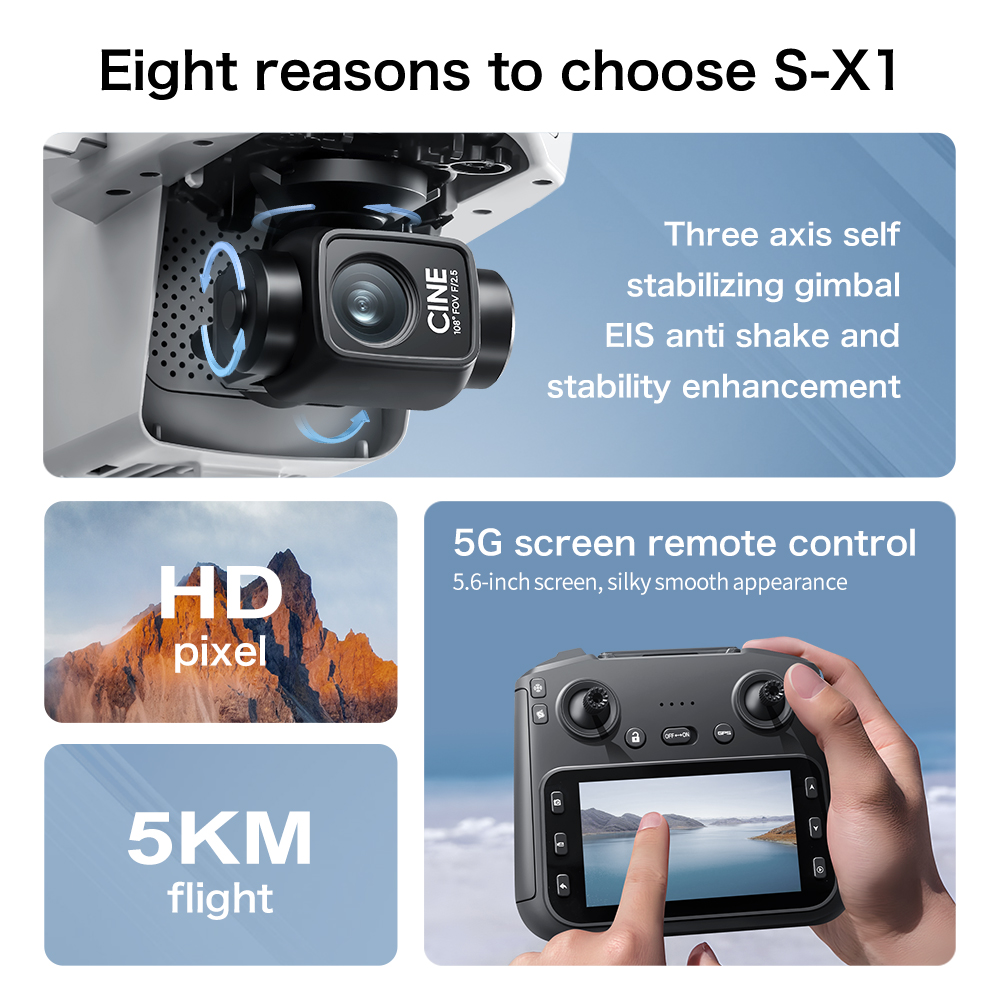Orijinal S-X1 Drone 8K HD Prof - Drone Camera Night Vision incelemesi ve fiyatı